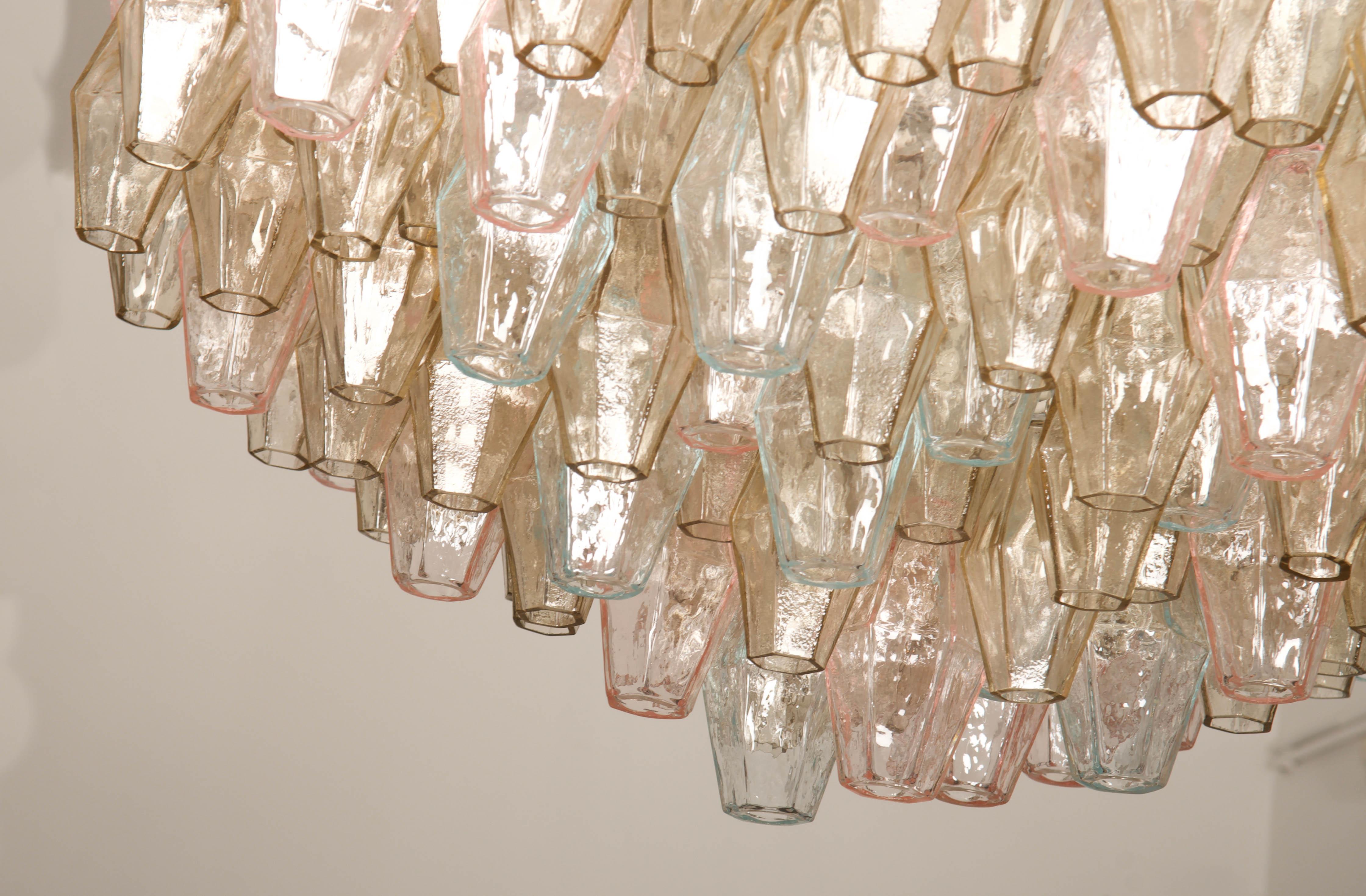 Poliedri Glass Chandelier by Carlo Scarpa for Venini 10