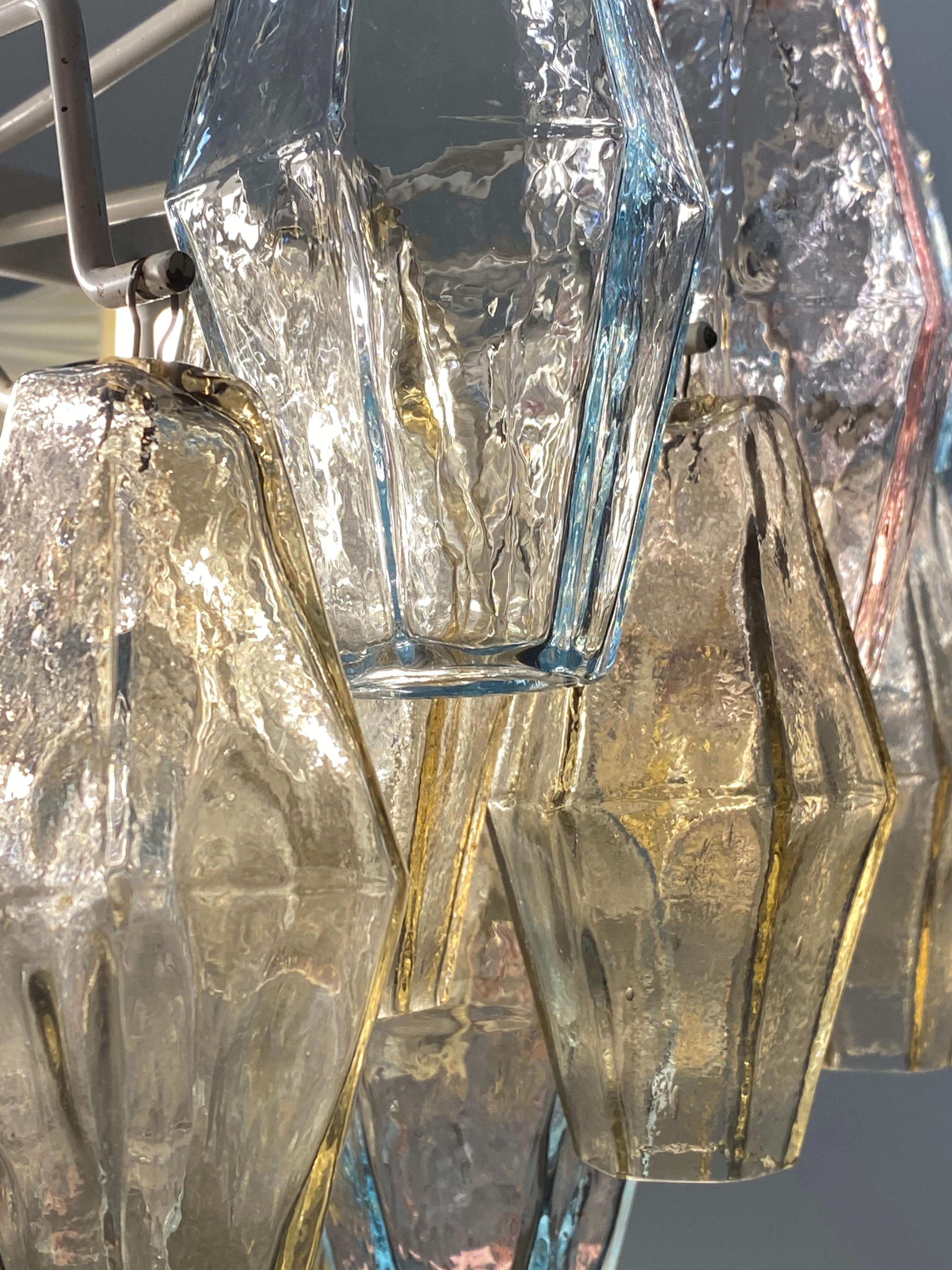 Poliedri Glass Chandelier by Carlo Scarpa for Venini 14