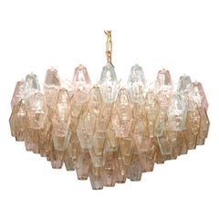 Poliedri Glass Chandelier by Carlo Scarpa for Venini