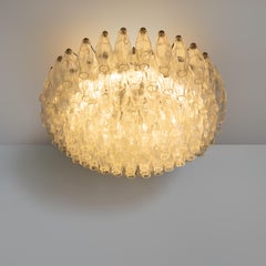 Poliedri glass Suspension Lamp, 1960