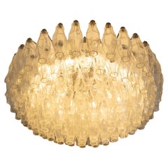 Poliedri glass Suspension Lamp, 1960