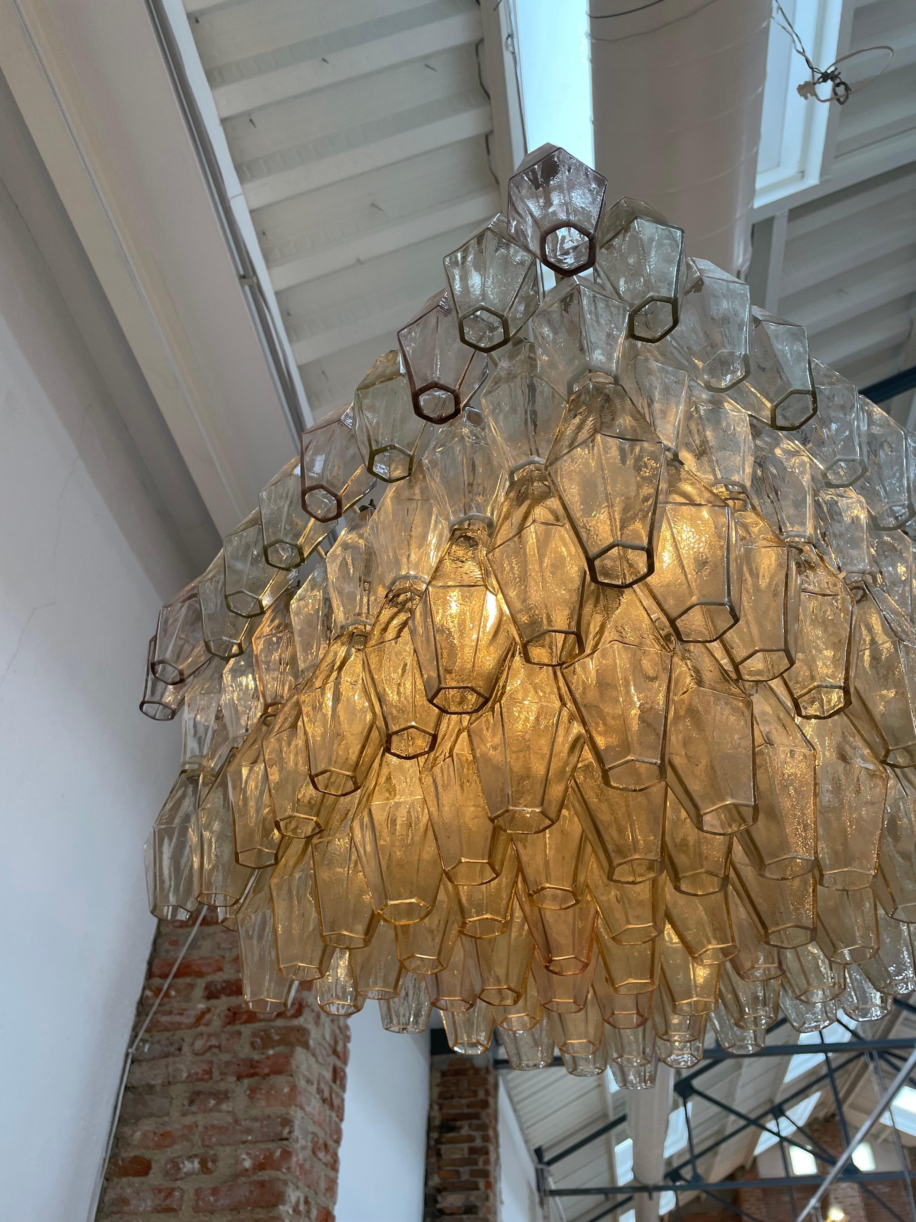 Poliedri-Lampe, entworfen von Carlo Scarpa und herausgegeben von Venini, Italien 1950 (Mitte des 20. Jahrhunderts) im Angebot