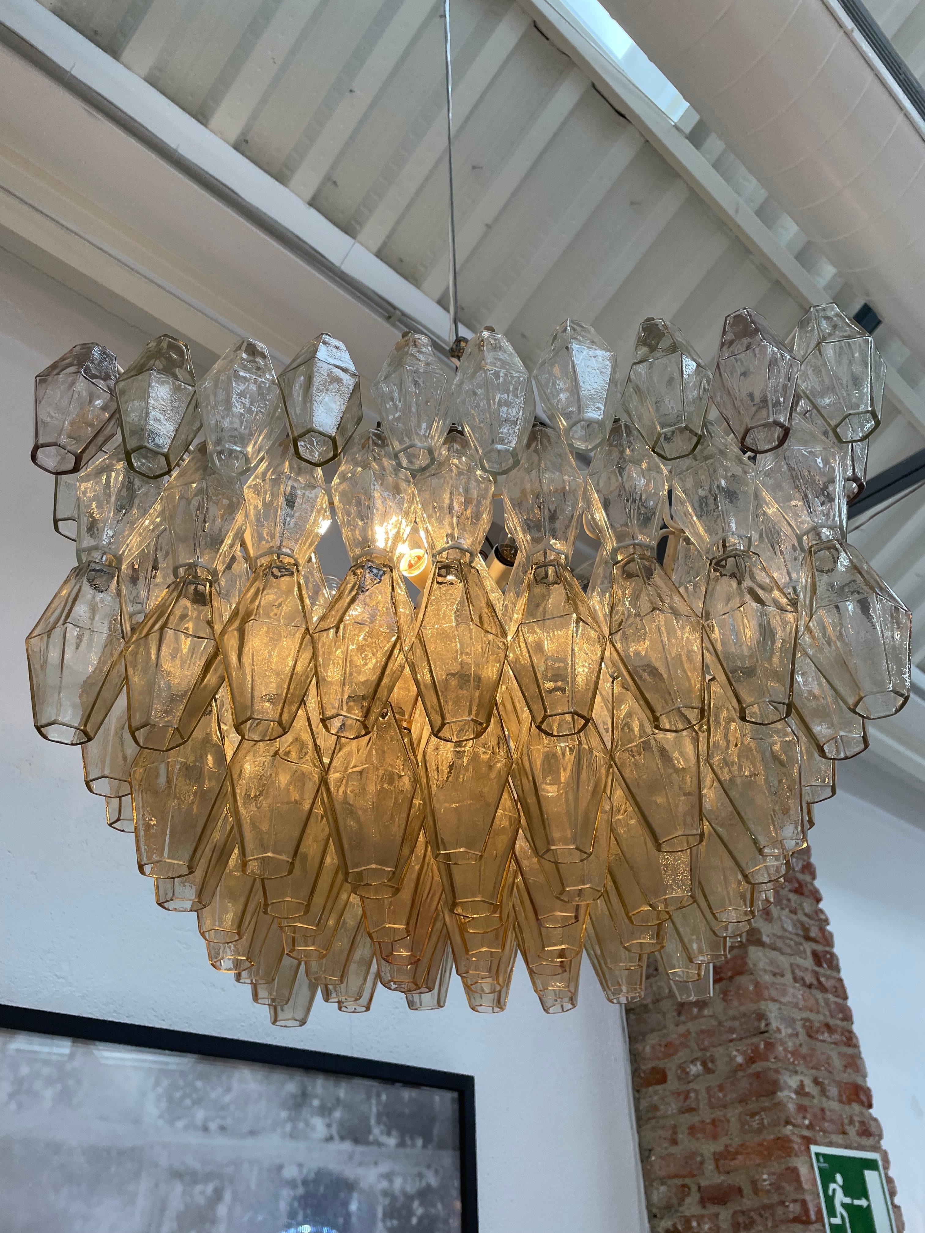 Poliedri-Lampe, entworfen von Carlo Scarpa und herausgegeben von Venini, Italien 1950 (Metall) im Angebot