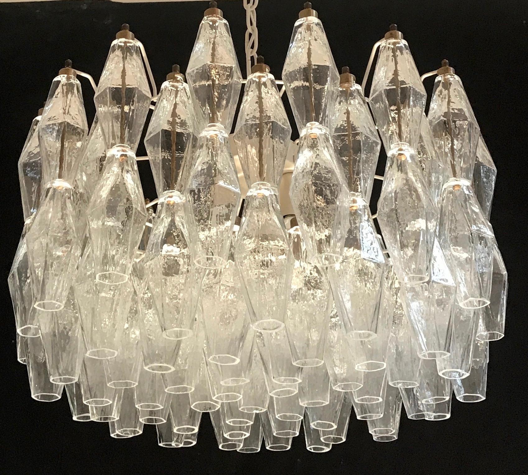 Poliedri Murano Glass Chandeliers Carlo Scarpa Style for Venini 8