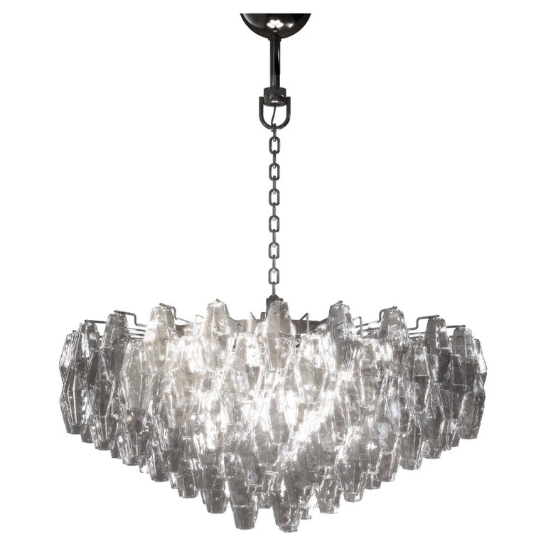 Venini Poliedri Murano-glass chandelier, New