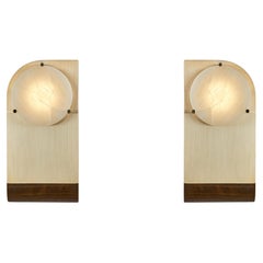 Polifemo Twins Sculptural Wall Lights - Paire d'appliques  Bois d'onyx brossé
