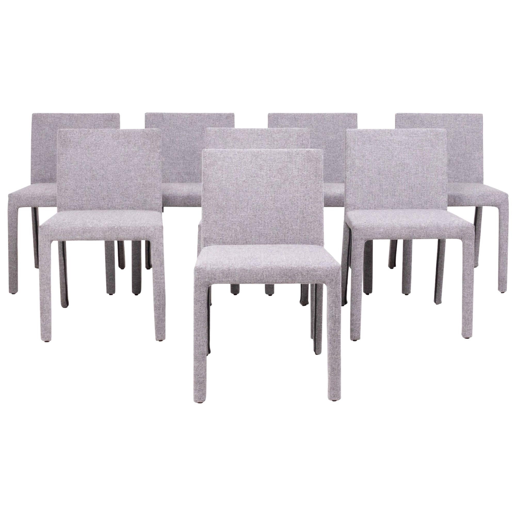 Poliform 'Fly Tre' Grey Dining Chairs by Carlo Colombo, Set of 8