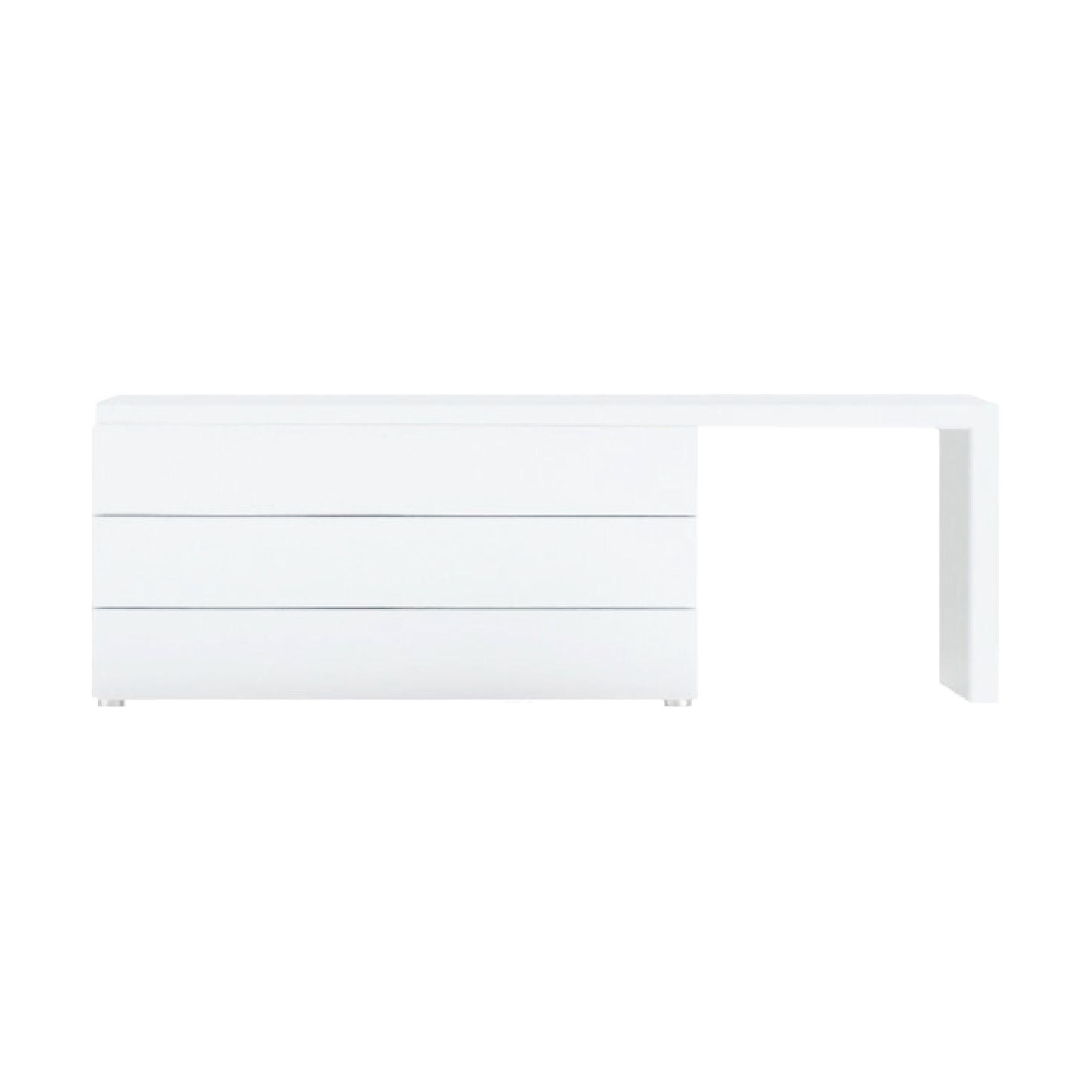 malm glass top white