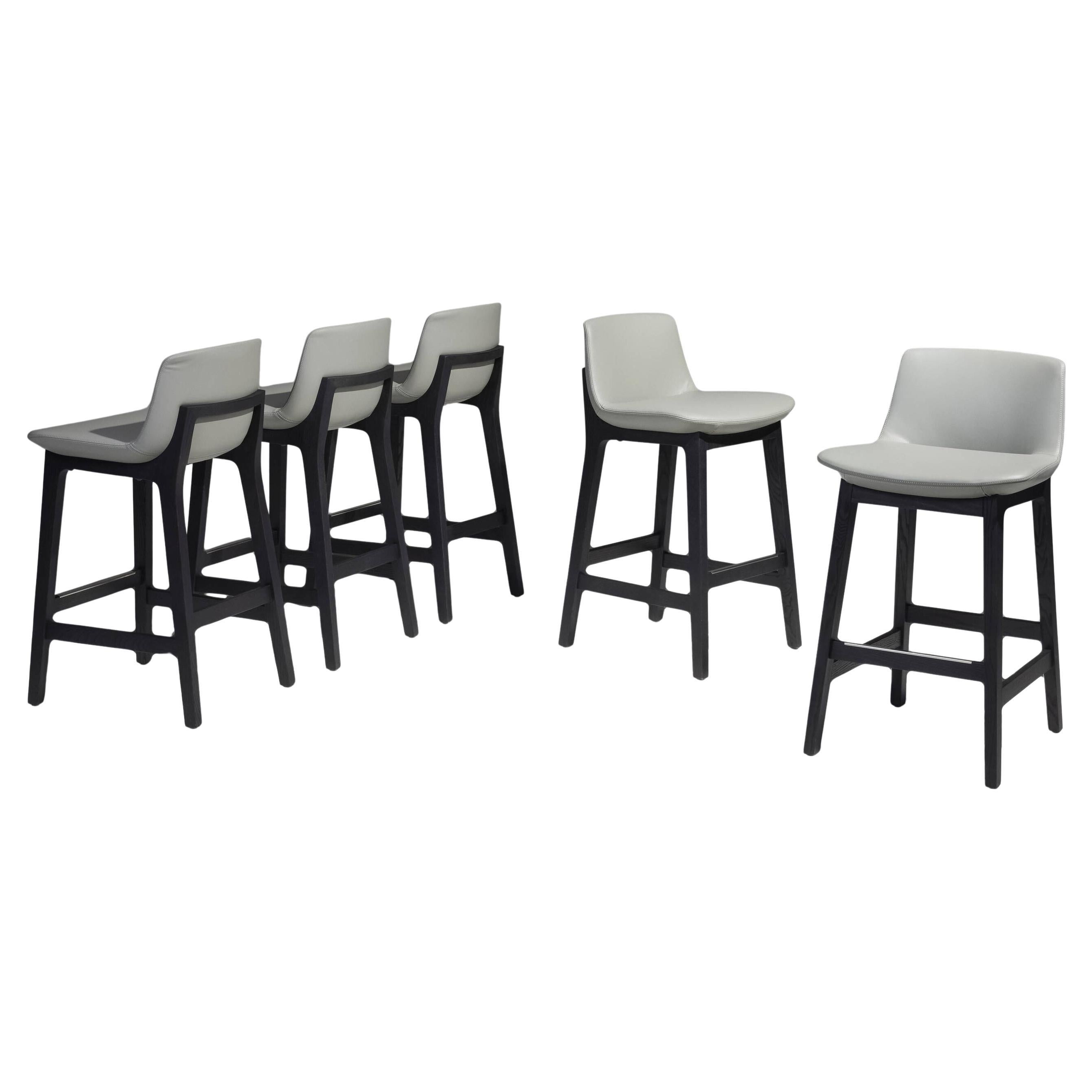 Modern Poliform Ventura Counter Stool by Jean-Marie Massaud Five Available For Sale