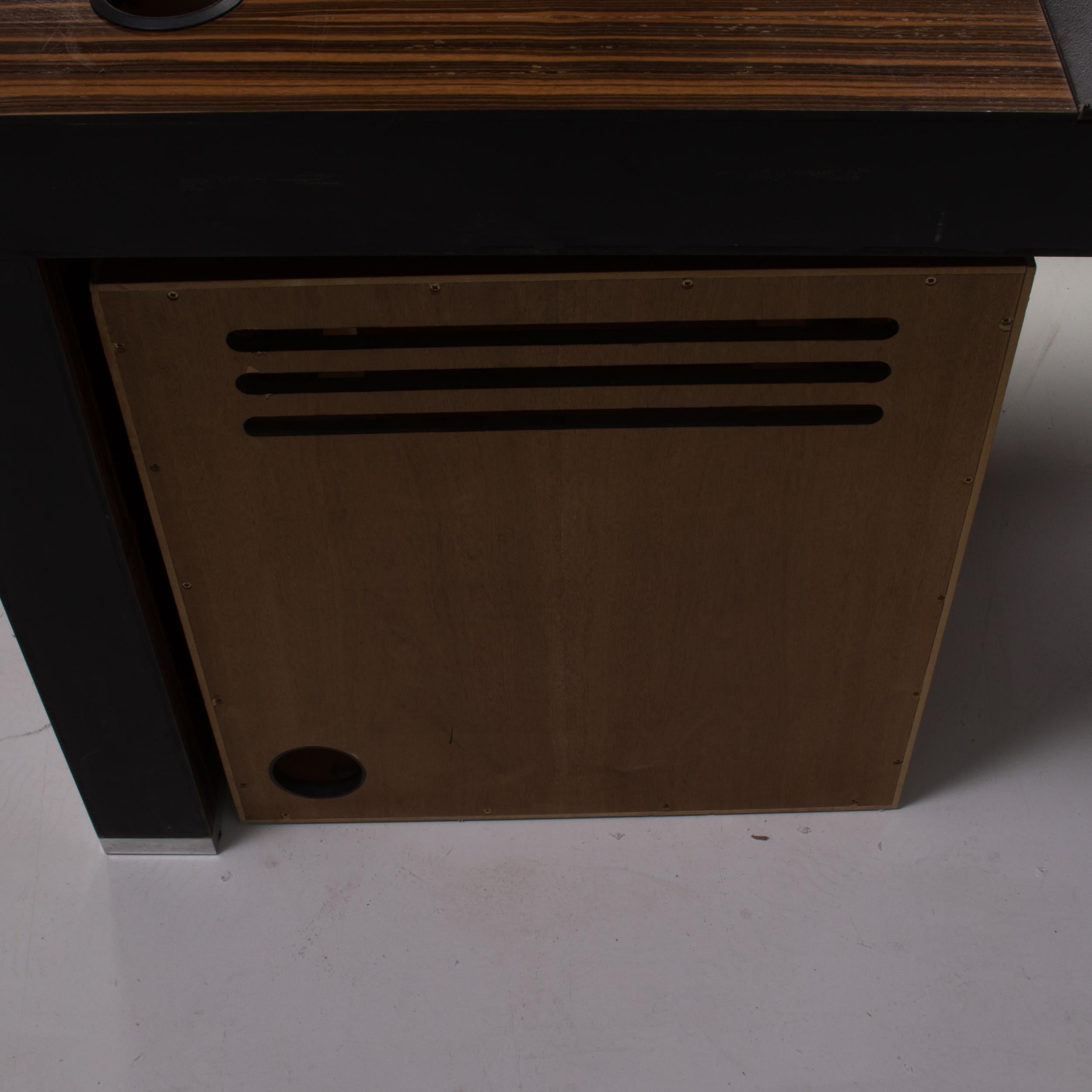 Poliform Wood & Leather Desk With Storage Units 6