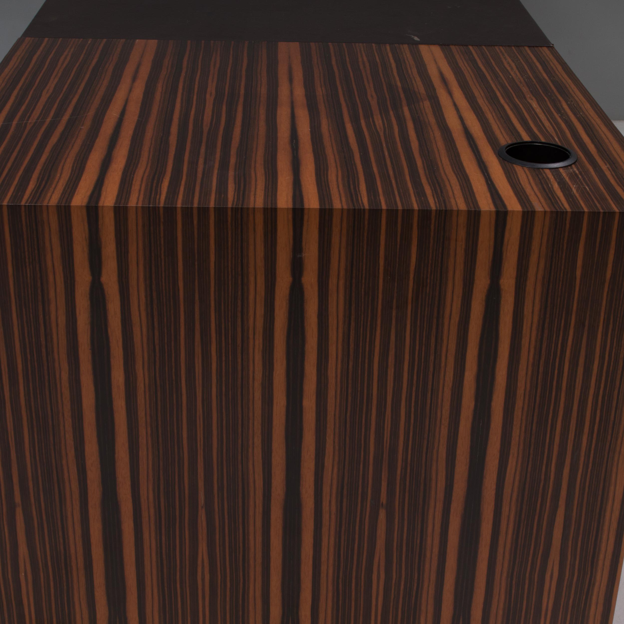 Poliform Wood & Leather Desk With Storage Units 14