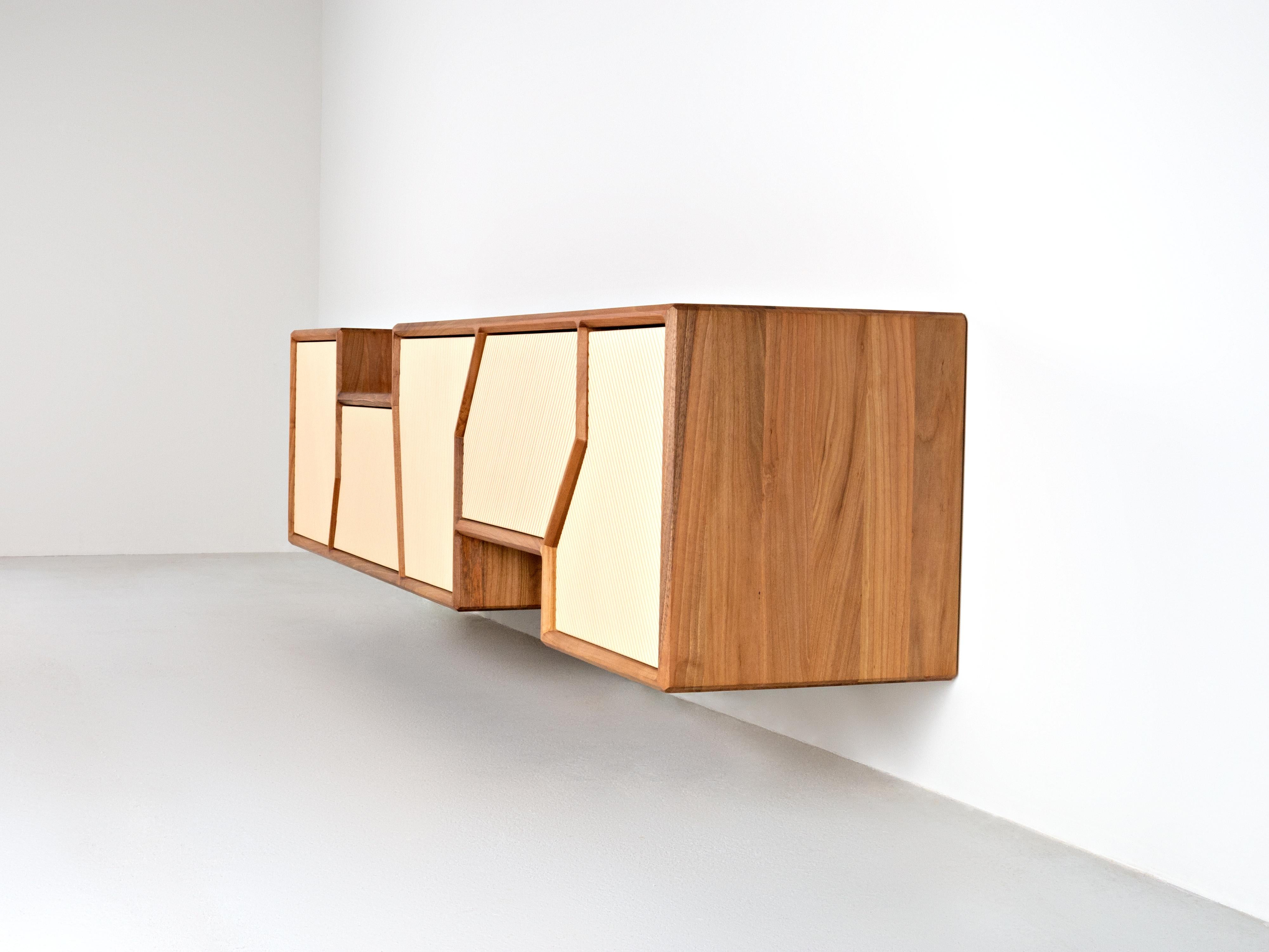 Lacquered Poligon Sideboard For Sale