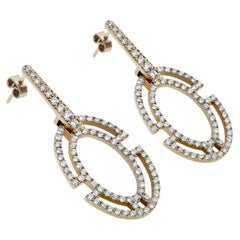 Polina Ellis White Diamonds 18k Raw White Gold Earrings