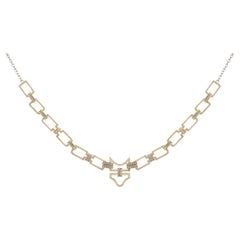 Polina Ellis White Diamonds 18k Raw White Gold Necklace
