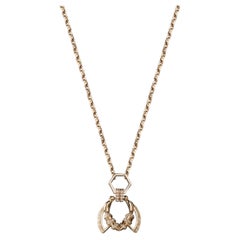 POLINA ELLIS Halskette aus 18 Karat Rohweißgold mit weißenen Diamanten
