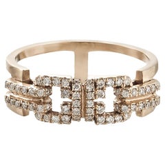 Anillo Polina Ellis Diamantes Blancos 18k Oro Blanco Bruto