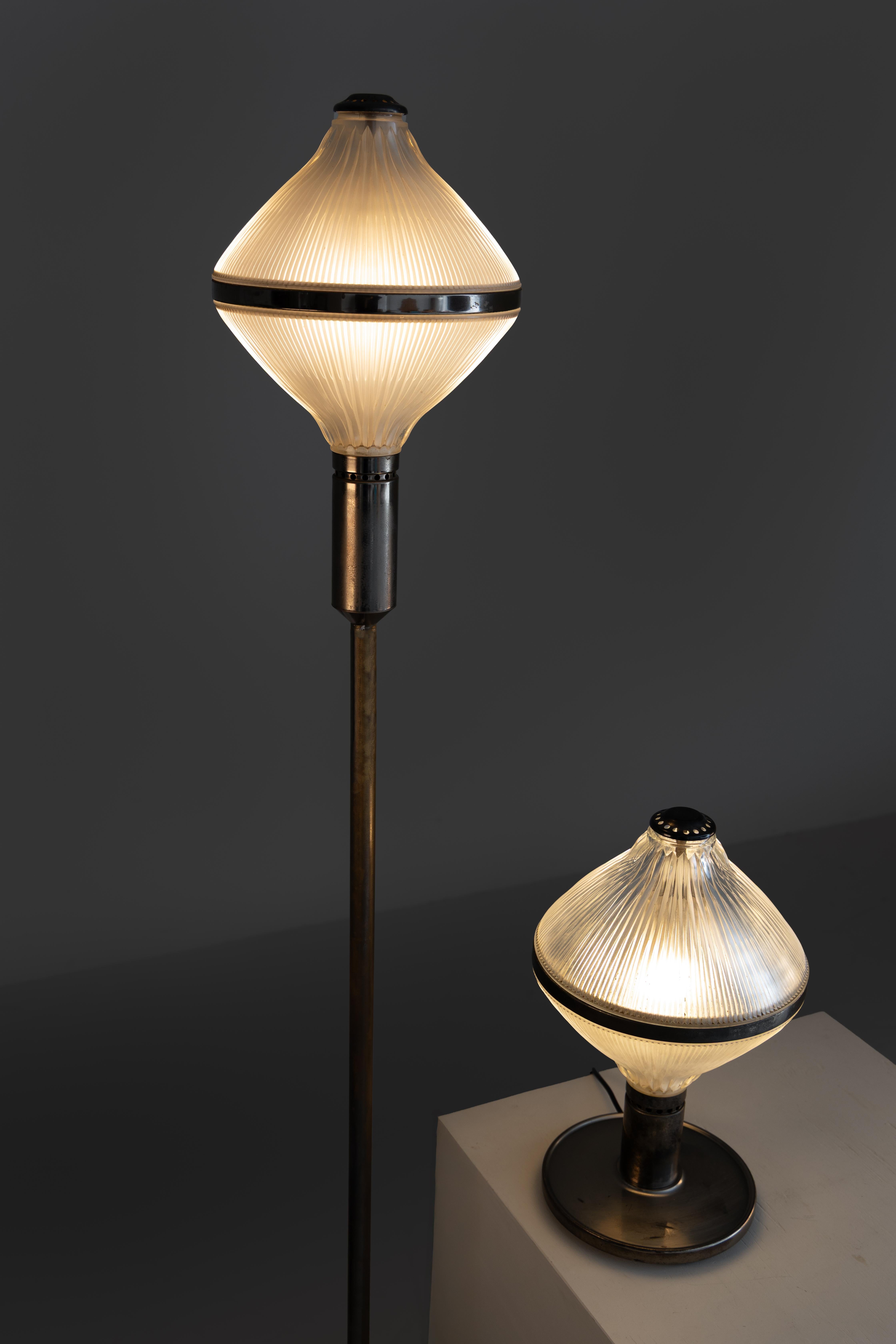 Polinnia table Lamp in metal ang glass by Studio BBPR, mid-century en vente 6