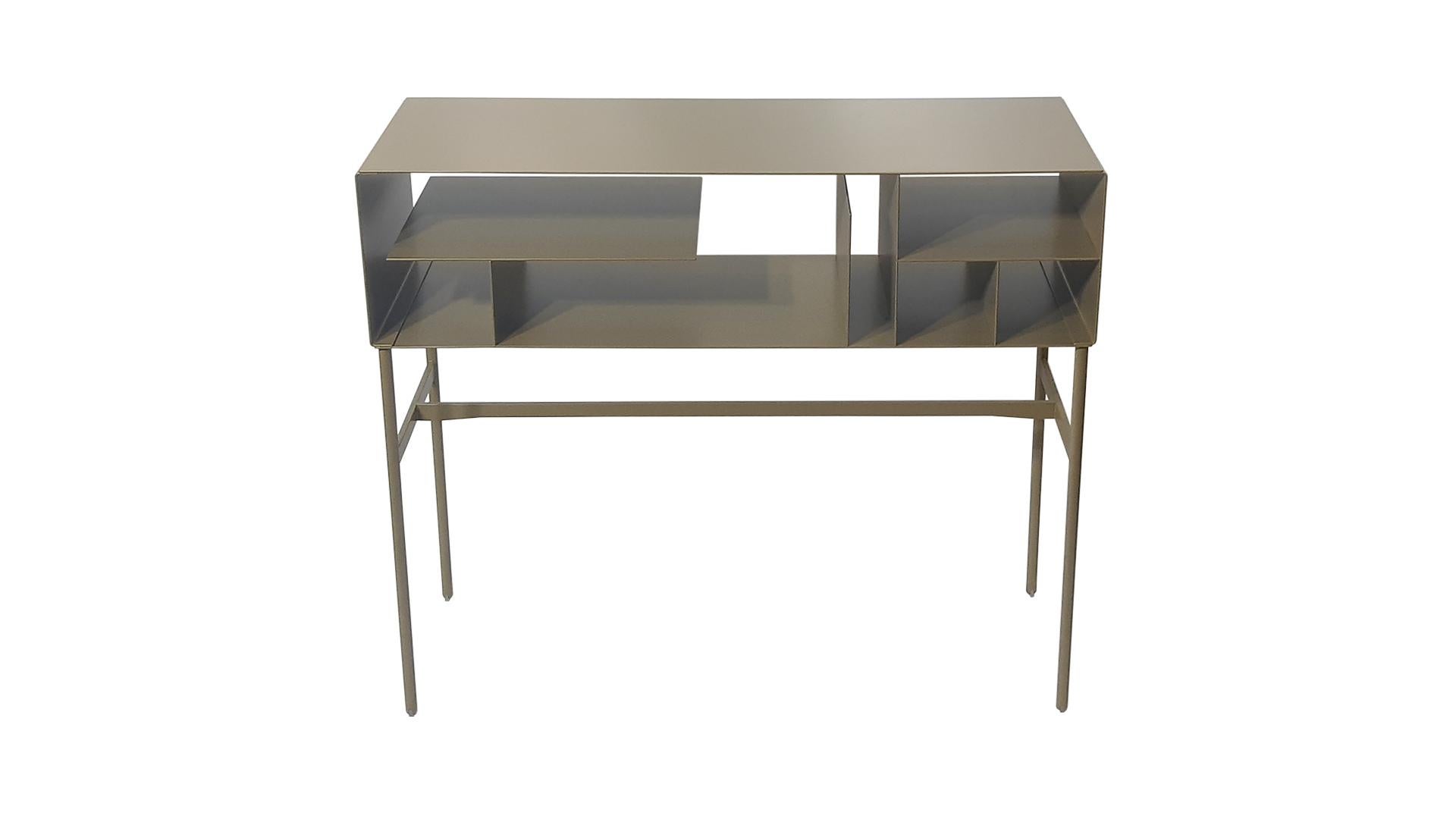 Hand-Crafted Italian Contemporary Steel Consolle, 
