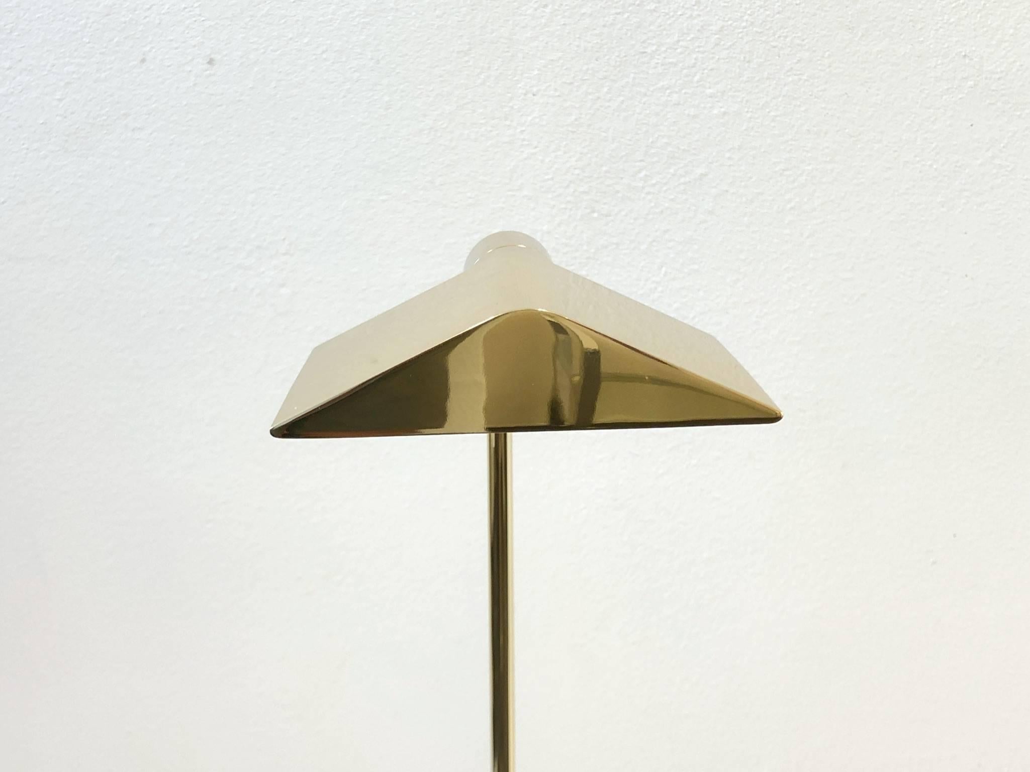 Late 20th Century Polish Brass Adjustable Floor Lamp by Cedric Hartman