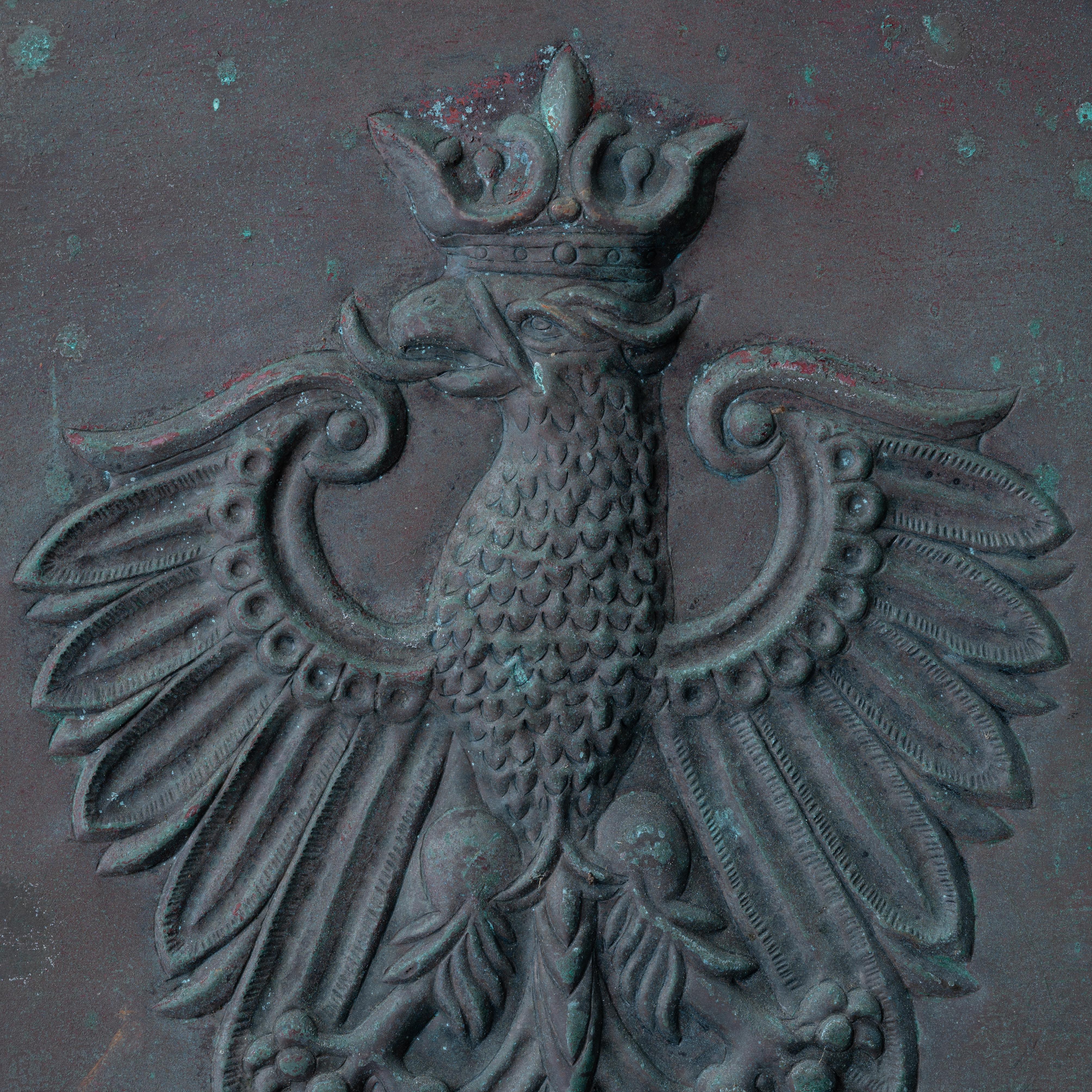 Polish Coat of Arms Copper Relief Plaque In Good Condition For Sale In Savannah, GA