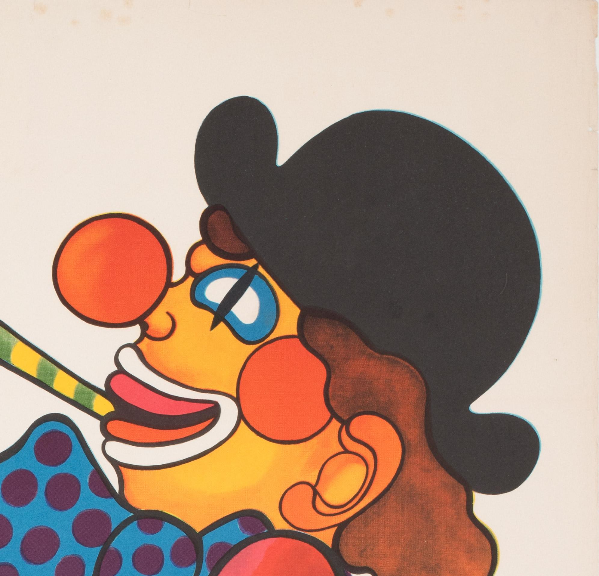 Polish, Cyrk, Circus Poster, R1976, Vintage, Cyrk One Man Band, Stachurski In Good Condition For Sale In Bath, Somerset