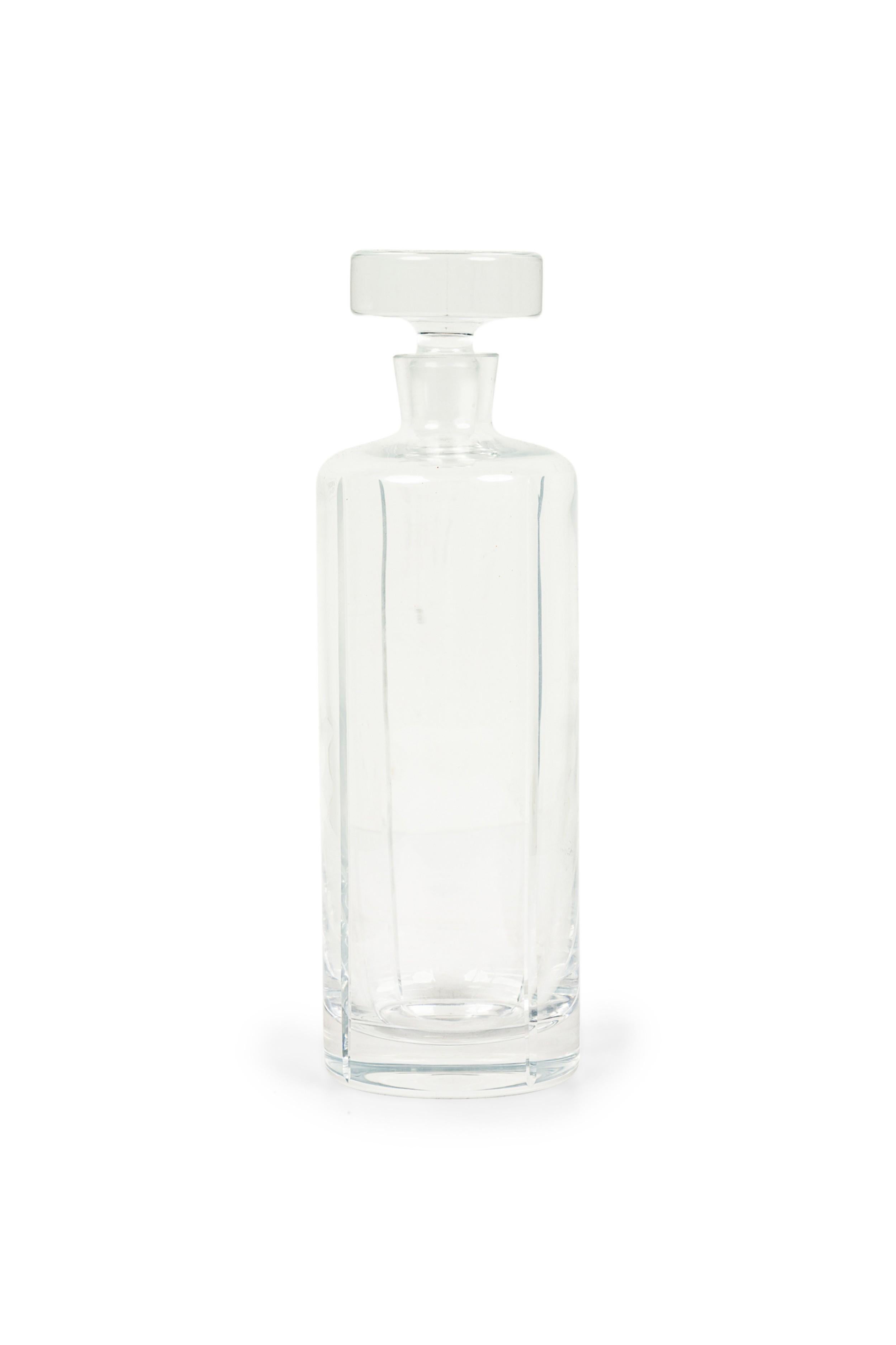 Polonais Carafe à vodka polonaise à cylindre du milieu du siècle avec bouchon en vente
