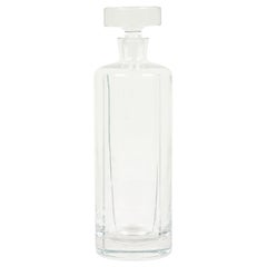 Polnischer Zylinder- Vodka-Dekanter mit Stopper aus der Mitte des Jahrhunderts