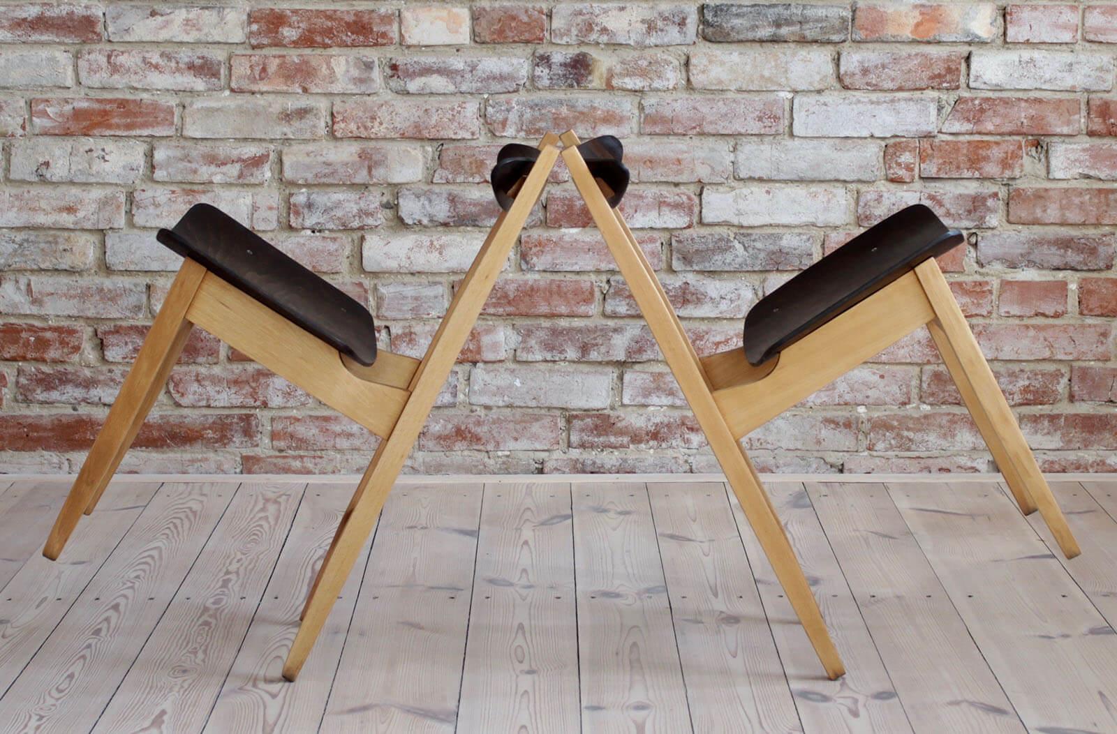 Mid-Century Modern Polish Midcentury Chair by Maria Chomentowska, Model 200-102, 1 Piece Available