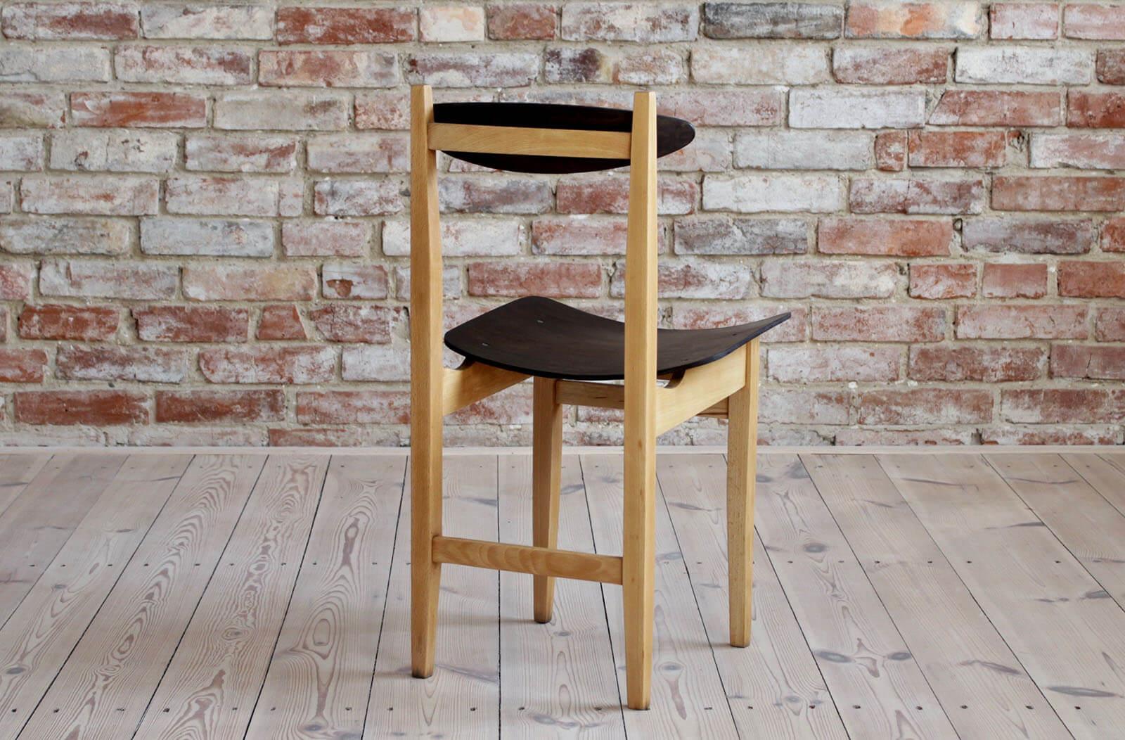 Beech Polish Midcentury Chair by Maria Chomentowska, Model 200-102, 1 Piece Available