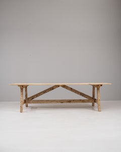Polish Pine Trestle Dining Table