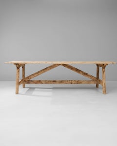 Polish Pine Trestle Dining Table