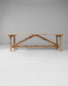 Polish Pine Trestle Dining Table
