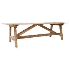 Mesa de comedor con caballete de pino polaco
