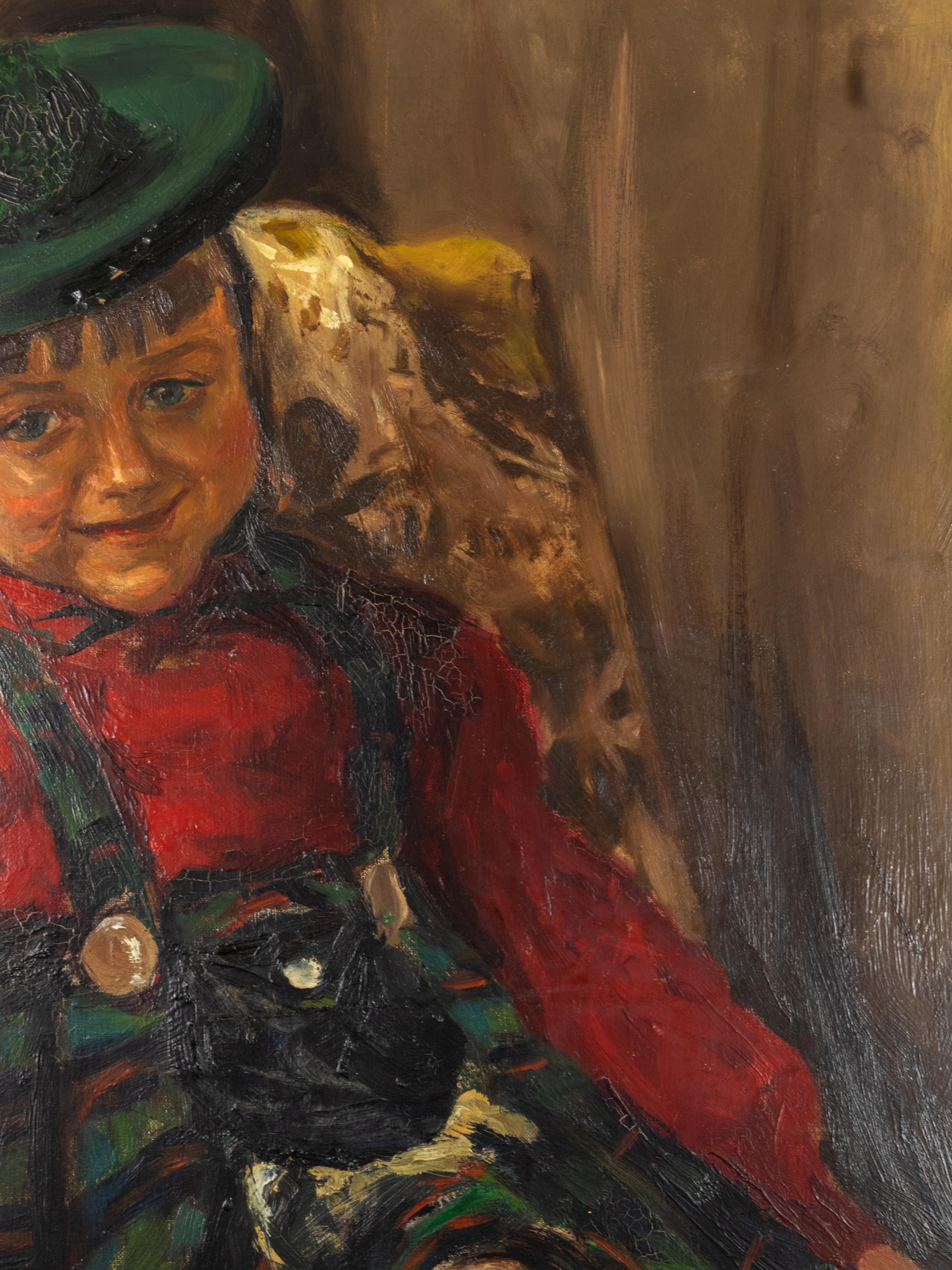 Polish Realism Painting Of Child By Wojciech Gerson, 19th Century For Sale 1