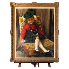 Polish Realism Portrait Painting By Wojciech Gerson, 19th Century