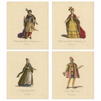 Polish Royal & Noble Costume Engravings, Hand-Colored Set of 4, 1749, view 7