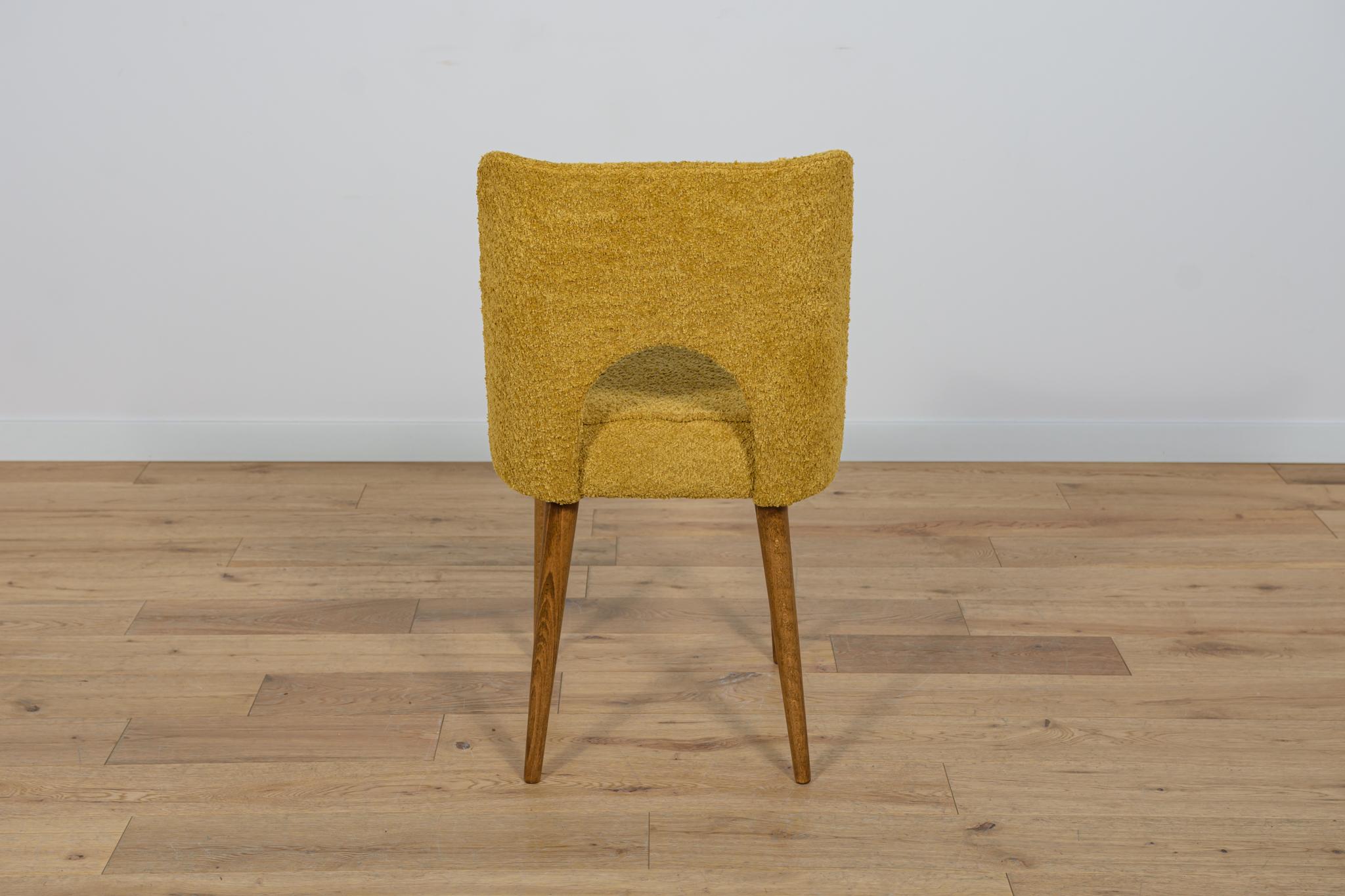Polish Shell Chairs from Bydgoszcz Furniture Factory, 1960s, Set of 6 For Sale 4