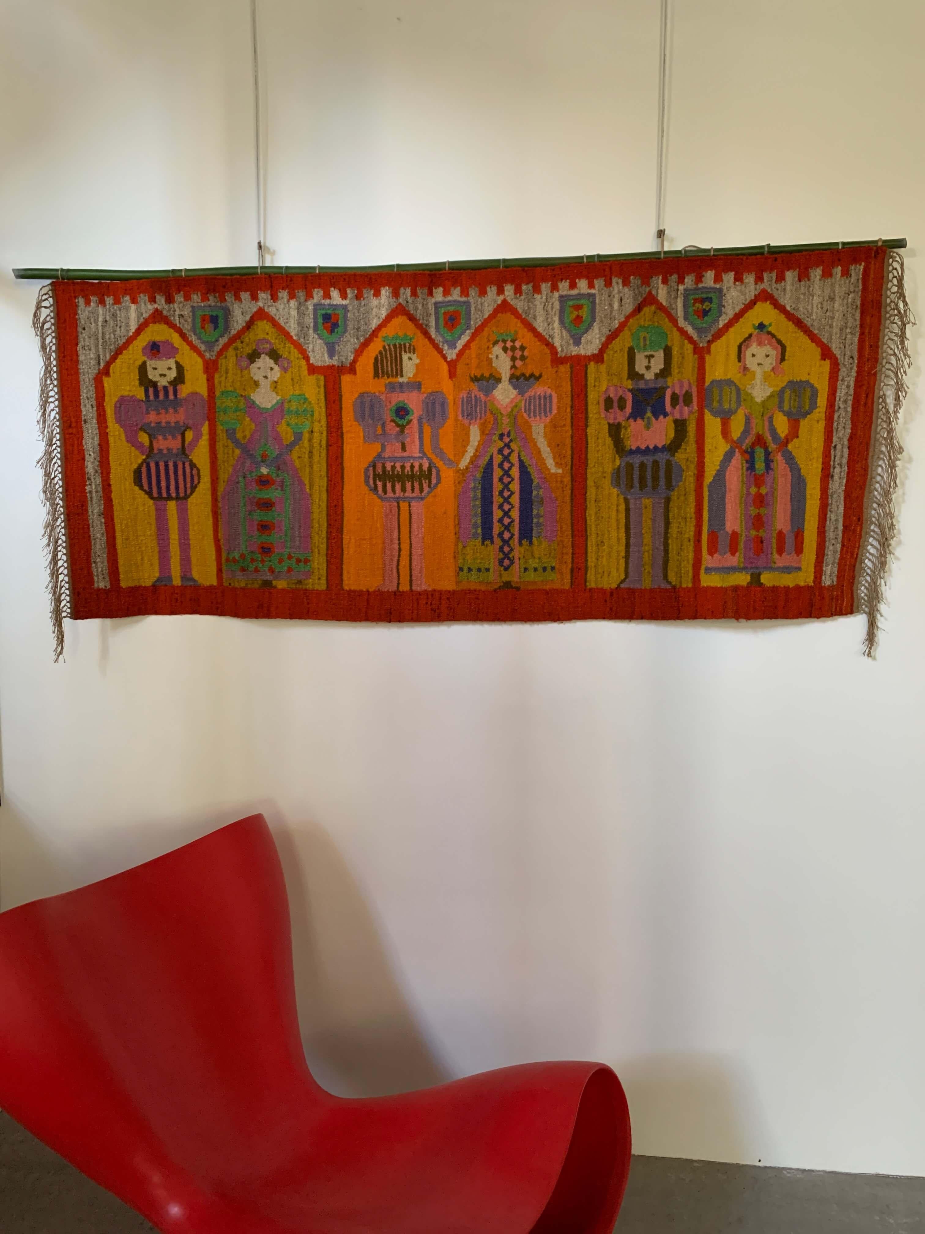 Mid-Century moderno Arazzo da parete polacco 1960 in vendita