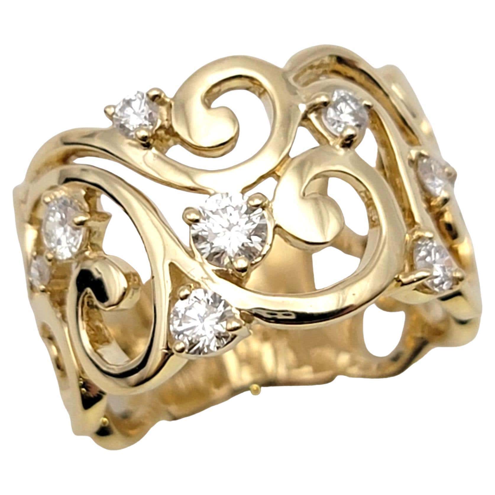 ADRAMATA Gold Rings For Women Girls 14K Gold Filled Chunky Ring Statement Ring Knuckle Finger Rings Stackable Thick Rings Double Layer Band Ring Gold Thumb Rings For Women Ladies Rings Gold Jewellery