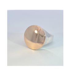 Polished 14 Karat Yellow Gold & Sterling Silver Ring, By Beth Orduna