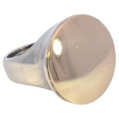 Bague en or jaune 14 carats poli et argent sterling, par Beth Orduna