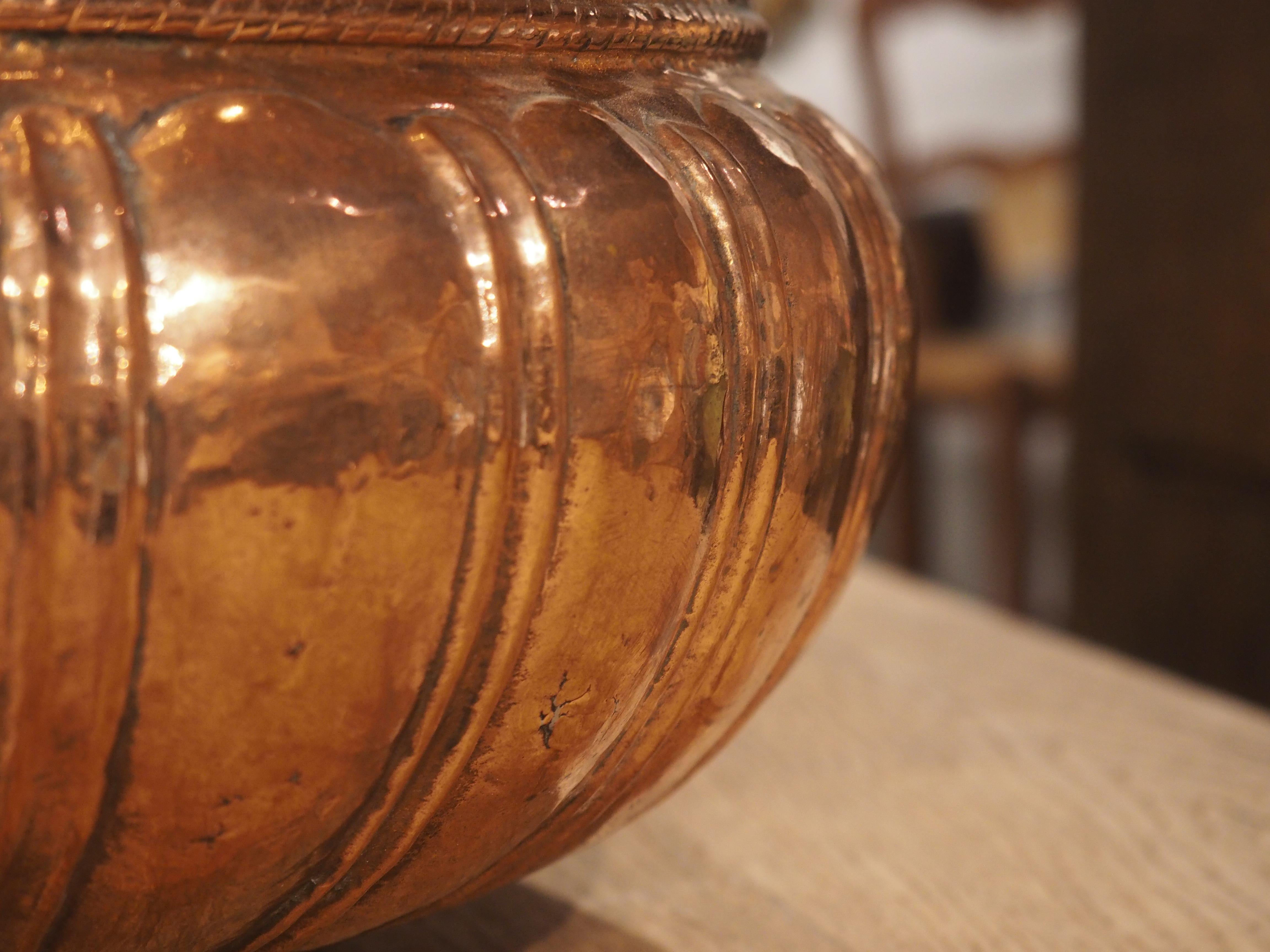Polished 18th Century Copper Rafraichissoir from France In Good Condition For Sale In Dallas, TX