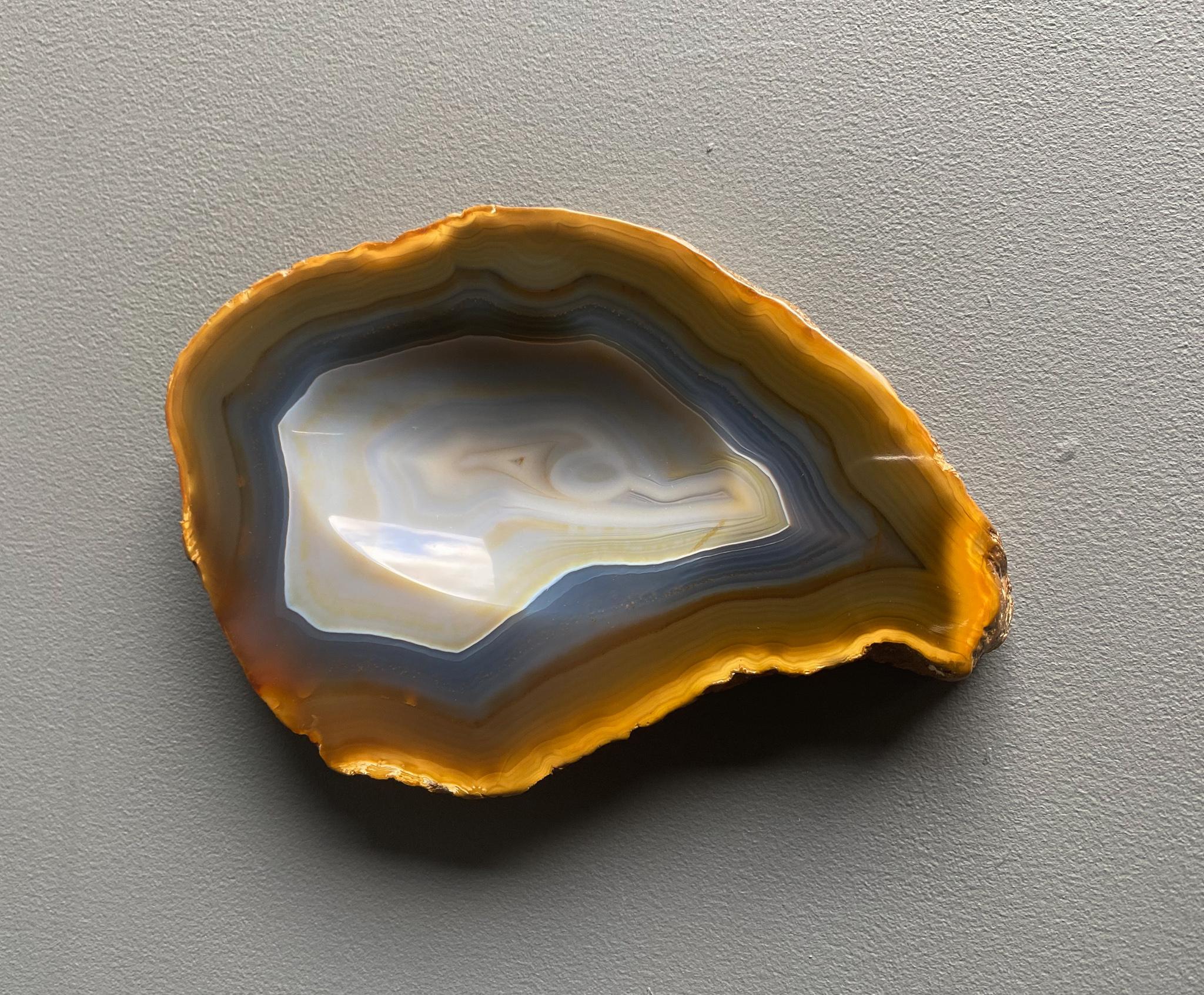 Polished Agate Geode Stone Bowl, circa 1960 For Sale 3