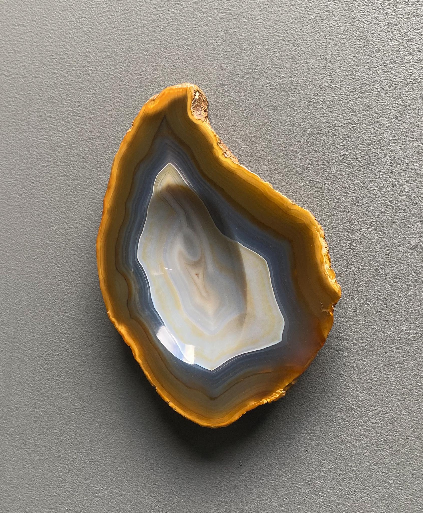 Polished Agate Geode Stone Bowl, circa 1960 For Sale 6
