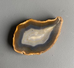 Polished Agate Geode Stone Bowl, circa 1960