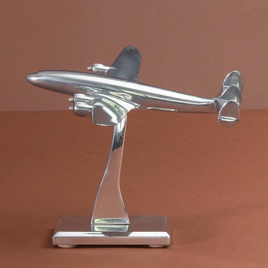 Lockheed Constellation Modell aus poliertem Aluminium, um 1945 im Angebot 2