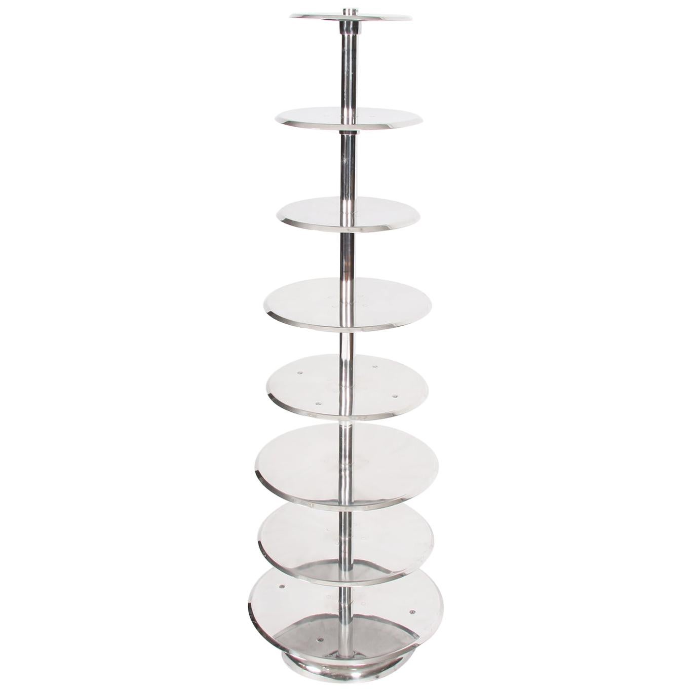 Polished Aluminium Patisserie Stand