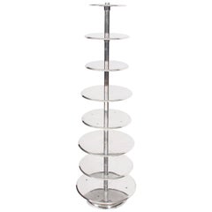 Vintage Polished Aluminium Patisserie Stand