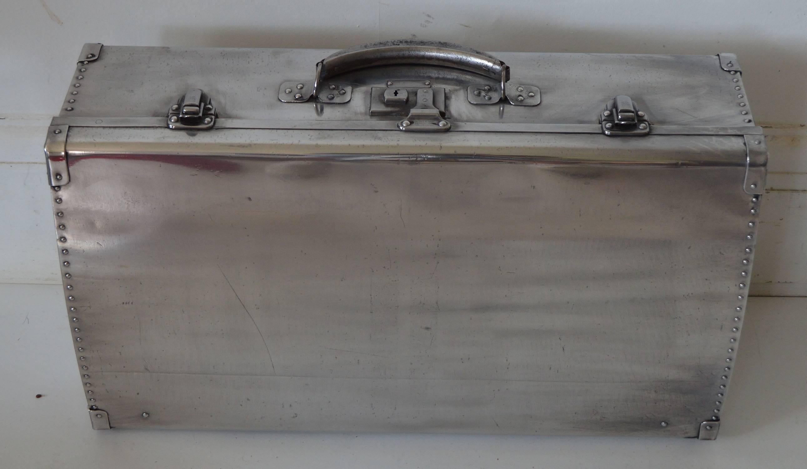 antique metal suitcase