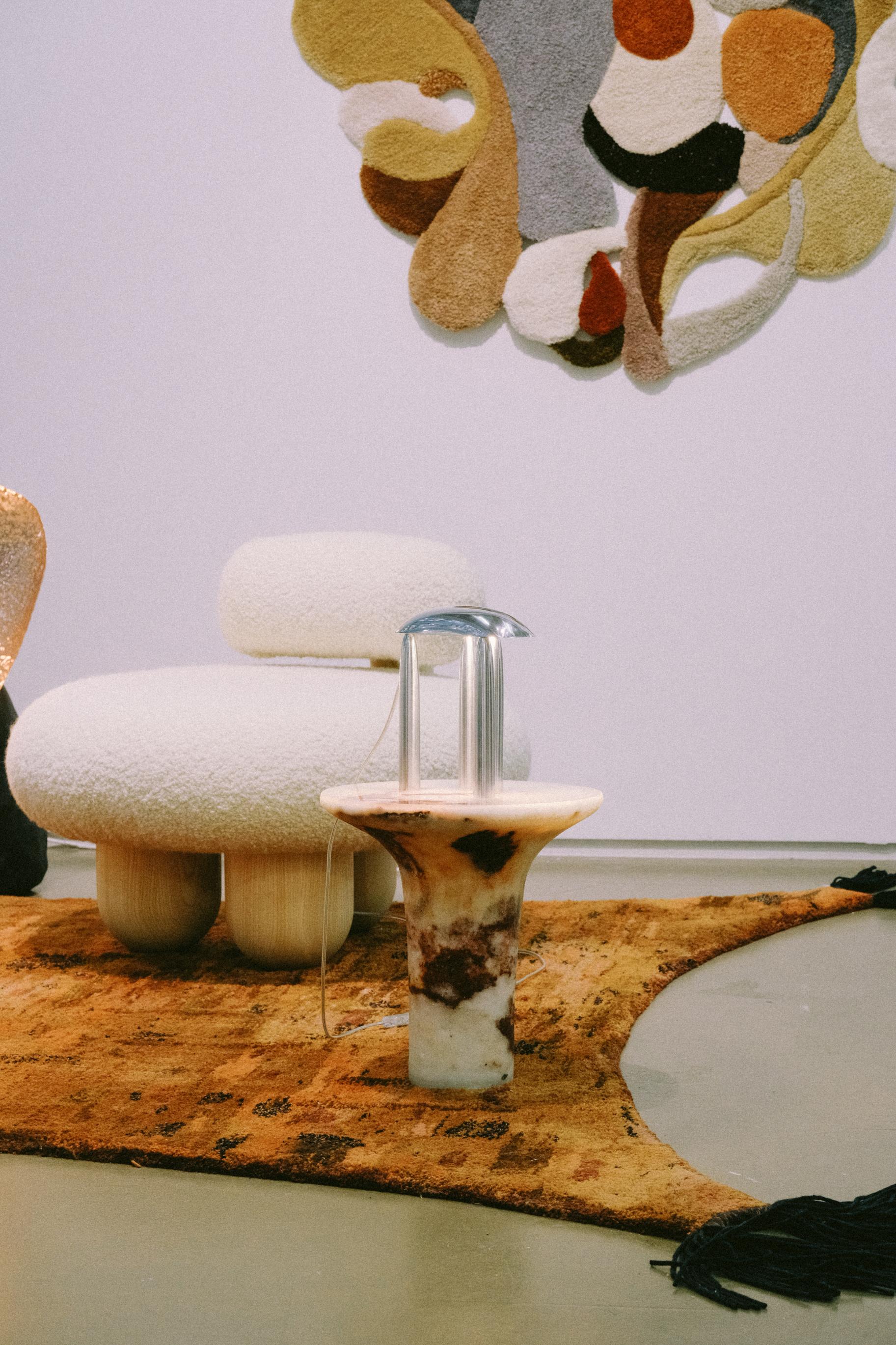 XXIe siècle et contemporain Lampe de bureau en aluminium poli, édition limitée à 10 exemplaires - Oblago Raphael Kadid en vente